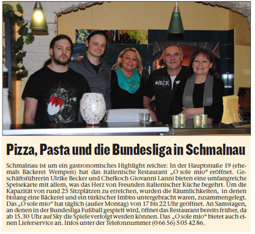 O Sole Mio Bistro Pizzeria